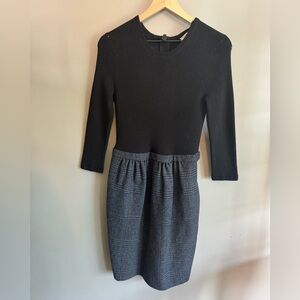Burberry Brit Sweater Dress with Wool Skirt